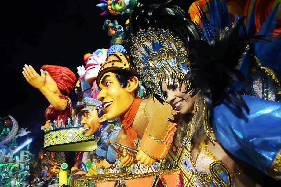 Escola de samba Mancha Verde, durante desfile do grupo especial do Carnaval de São Paulo, no Sambódromo do Anhembi, zona norte de São Paulo - 25/02/2017