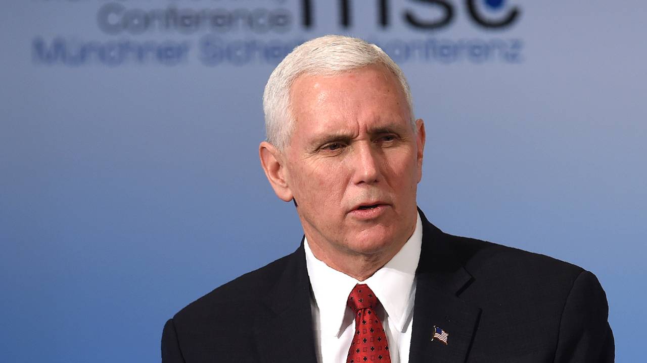 O vice-presidente dos Estados Unidos, Mike Pence, na conferência de Munique - 18/02/2017