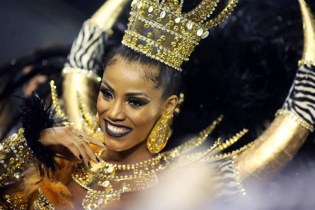 A rainha de bateria da Nenê de Vila Matilde, Ariellen Domiciano, durante o segundo dia dos desfiles das escolas de samba, no Sambódromo do Anhembi, em São Paulo (SP) - 26/02/2017 A rainha de bateria da Nenê de Vila Matilde, Ariellen Domiciano, durante o segundo dia dos desfiles das escolas de samba, no Sambódromo do Anhembi, em São Paulo (SP) - 26/02/2017
