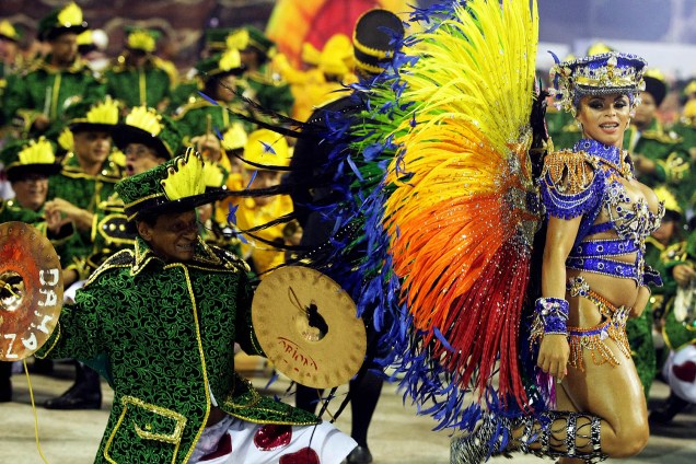 Rainha de bateria Carol Marins com a fantasia Cores da Liberdade da Paraíso do Tuiuti durante o primeiro dia de Desfiles das escolas de samba do Grupo Especial na Marquês de Sapucaí no Rio Janeiro,RJ - 26/02/2017