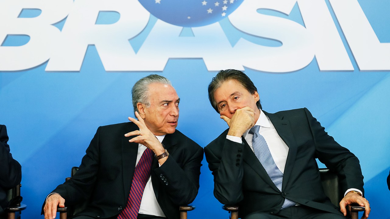 Presidente Michel Temer e presidente do Senado Eunício Oliveira em reunião no Palácio do Planalto