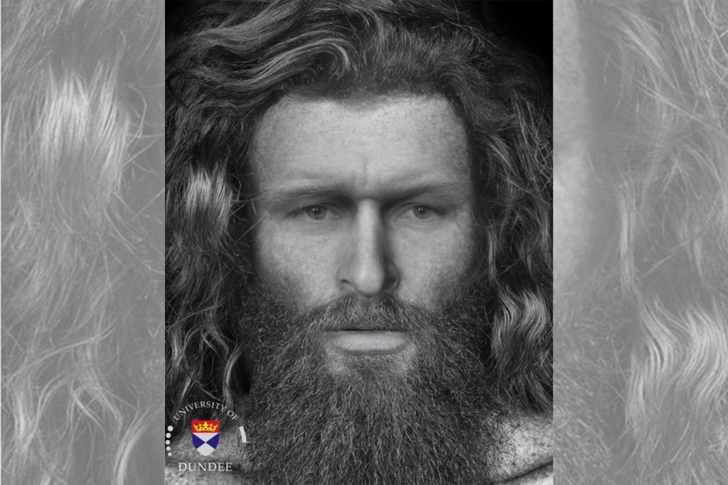 Reconstrução facial de homem que morreu há 1.400 anos