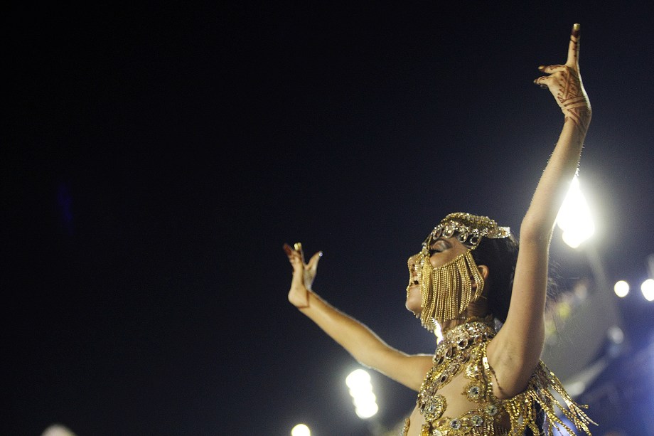 Com o enredo 'As mil e uma noites de uma Mocidade pra lá de Marrakesh', a escola de samba Mocidade Independente de Padre Miguel desfila no Sambódromo da Marquês de Sapucaí, no Rio de Janeiro (RJ) - 28/02/2017