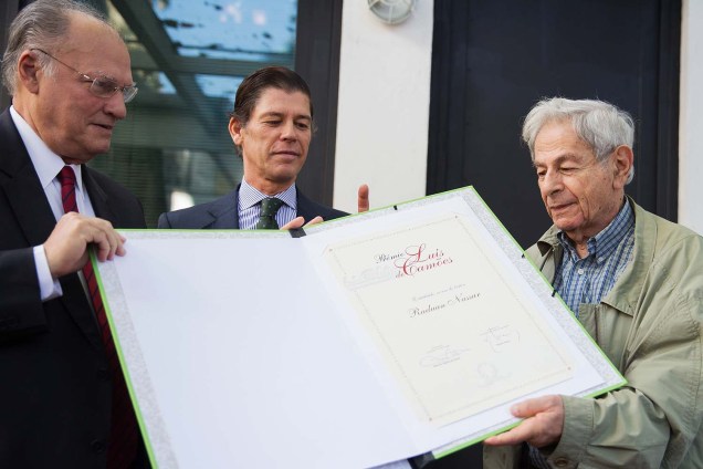 Cerimônia de entrega do Prêmio Camões ao escritor Raduan Nassar, realizado no Museu Lasar Segall, e contou com a presença do Ministro da Cultura Roberto Freire - 17/02/2017
