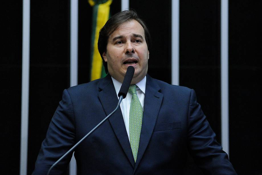 Rodrigo Maia (DEM-RJ), que concorre ao cargo de presidente da Câmara, em Brasília (DF) - 02/02/2017