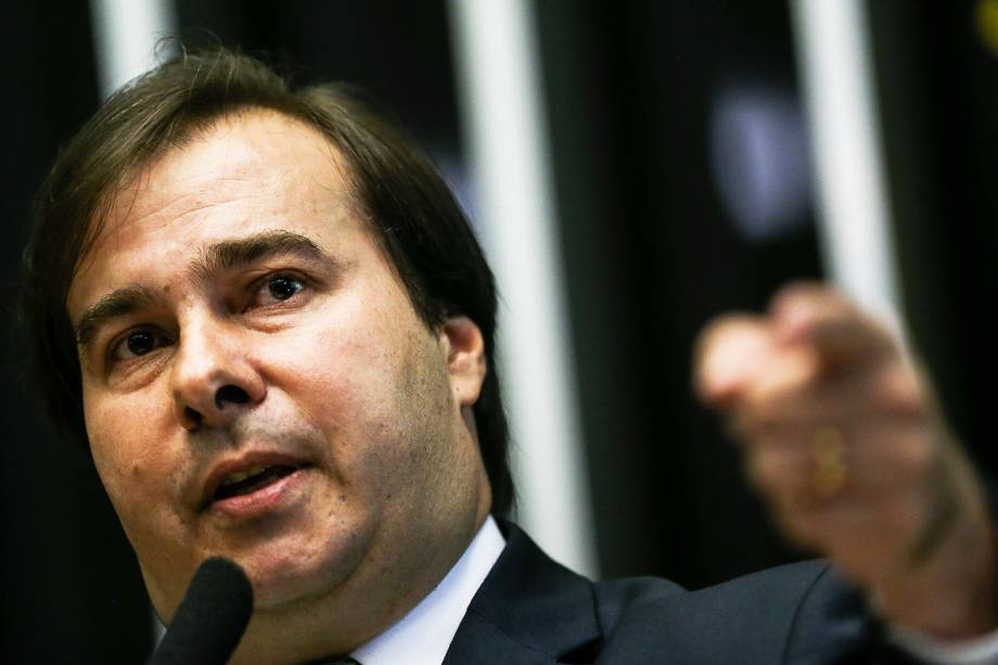 Rodrigo Maia (DEM-RJ), que concorre ao cargo de presidente da Câmara, em Brasília (DF) - 02/02/2017