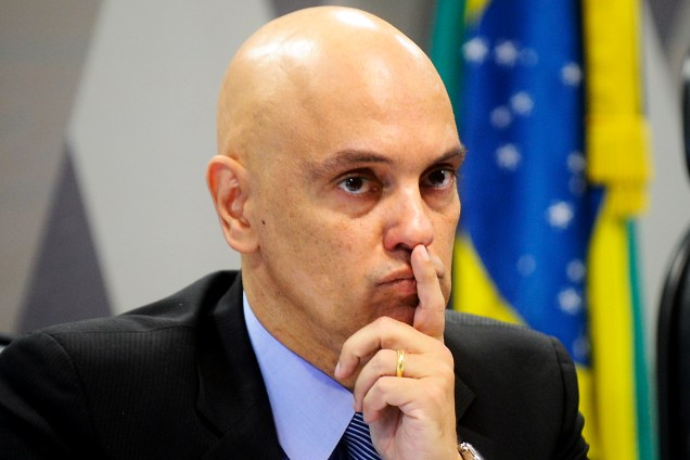 Alexandre de Moraes, indicado pelo presidente Michel Temer para o cargo de ministro do Supremo Tribunal Federal (STF), durante sua sabatina pela Comissão de Constituição, Justiça e Cidadania (CCJ)