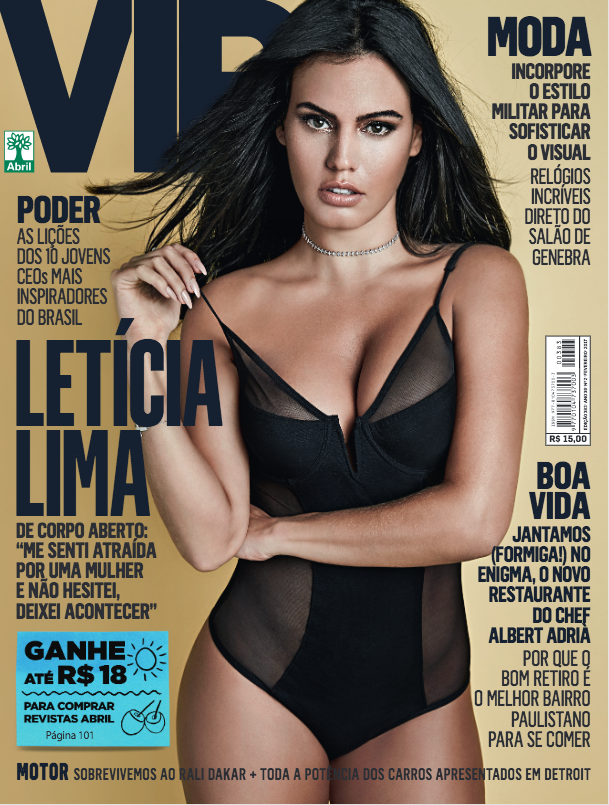 Capa da revista VIP com Letícia Lima