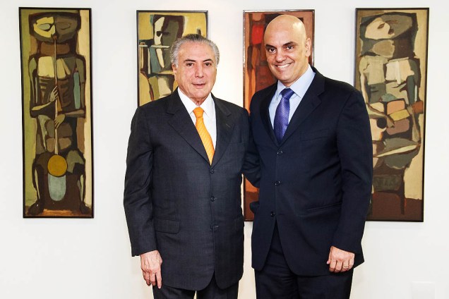 Presidente Michel Temer durante encontro com o novo Ministro do STF, Alexandre de Moraes - 22/02/2017
