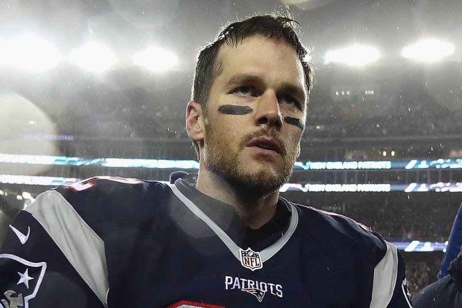 Tom Brady, após partida entre New England Patriots ePittsburgh Steelers no estágio Gillette, em Foxboro, Massachusetts