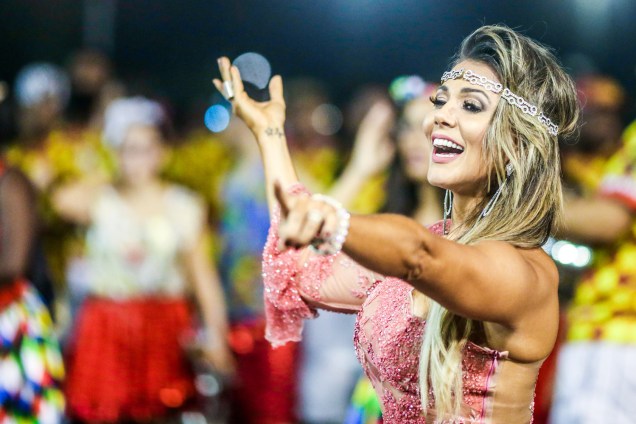 Ensaio técnico da Tom Maior para o Carnaval 2017, no Sambódromo do Anhembi, em São Paulo