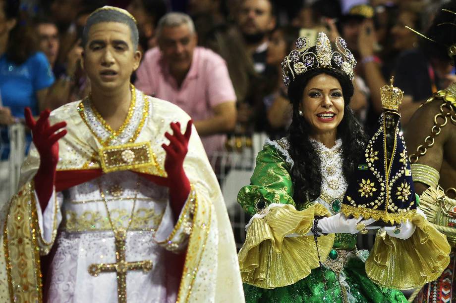 Desfile da Escola de Samba Unidos de Vila Maria válida pelo Grupo especial, no Sambódromo do Anhembi em São Paulo (SP) - 25/02/2017