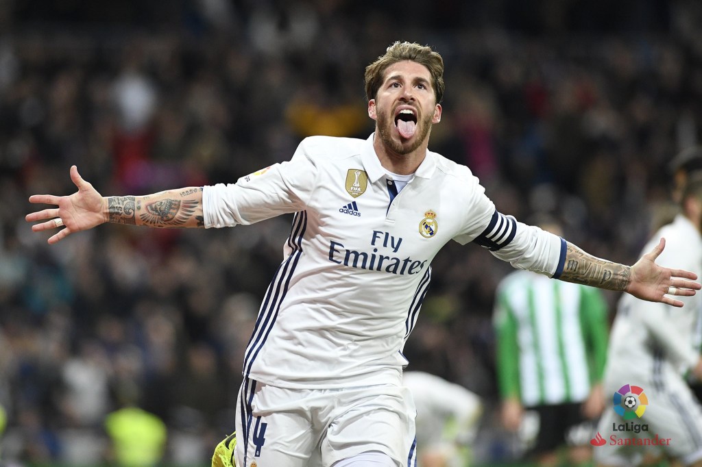 Sergio Ramos salva Real Madrid na disputa contra o Betis, neste domingo