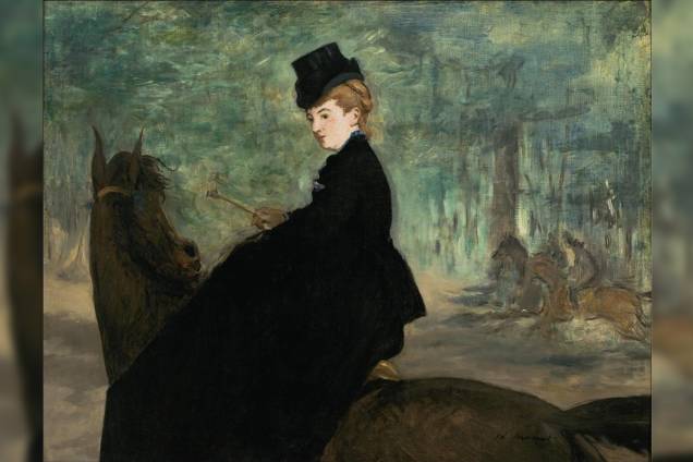 "A Amazona - Retrato de Marie Lefébure" por Edouard Manet "A Amazona - Retrato de Marie Lefébure" por Edouard Manet