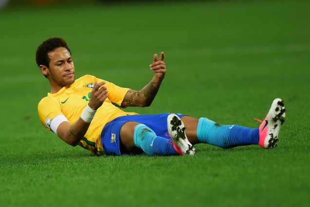 Neymar durante partida entre Brasil e Paraguai válida pela 14ª rodada das Eliminatórias da Copa do Mundo Rússia 2018, na Arena Itaquera, em São Paulo - 28/03/2017