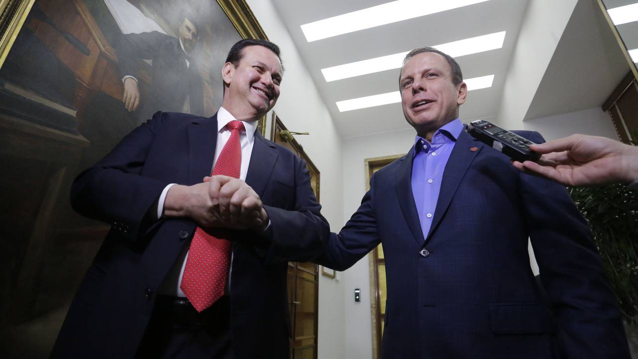 Coletiva de João Doria e Gilberto Kassab