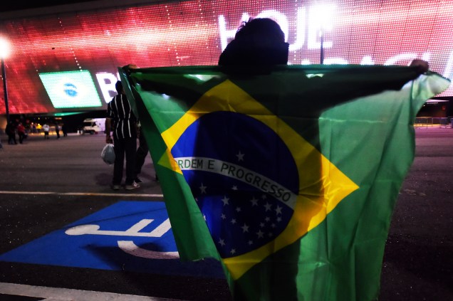 Torcida chega para a partida entre Brasil e Paraguai válida pela 14ª rodada das Eliminatórias da Copa do Mundo Rússia 2018, na Arena Itaquera, em São Paulo - 28/03/2017