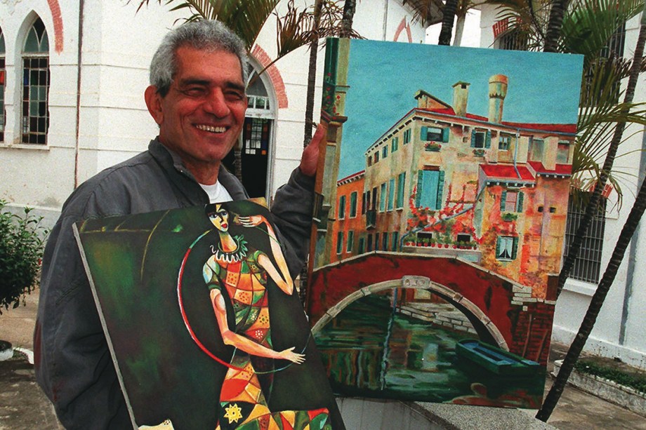 Francisco Costa Rocha, o Chico Picadinho, que já cumpriu sua pena pela morte e esquartejamento de duas mulheres, com quadros pintados por ele, na Casa de Custódia de Taubaté, em 2000