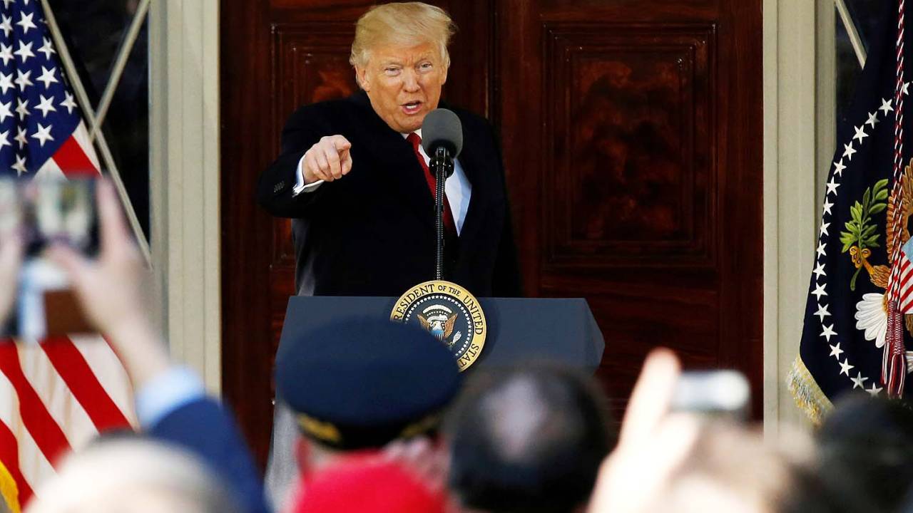 O presidente americano Donald Trump em Nashville, no Tennessee - 15/03/2017