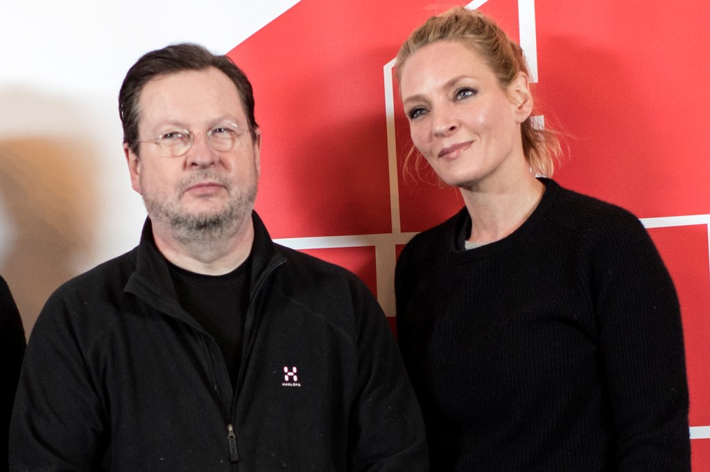 Uma Thurman e o diretor Lars von Trier