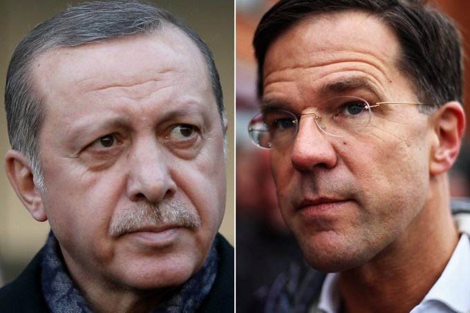 Recep Tayyip Erdogan e Mark Rutte