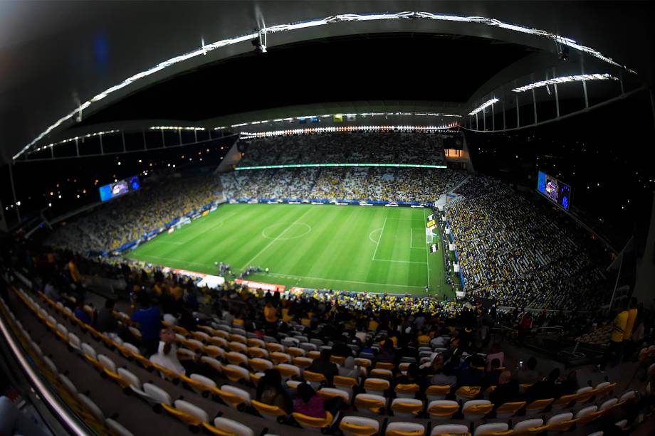 Vista geral da Arena Itaquera, em São Paulo durante partida entre Brasil e Paraguai válida pela 14ª rodada das Eliminatórias da Copa do Mundo Rússia 2018 - 28/03/2017