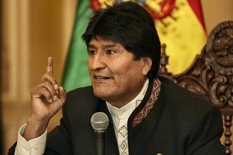 Presidente da Bolívia, Evo Morales, no Palácio Presidencial de La Paz - 13/03/2017