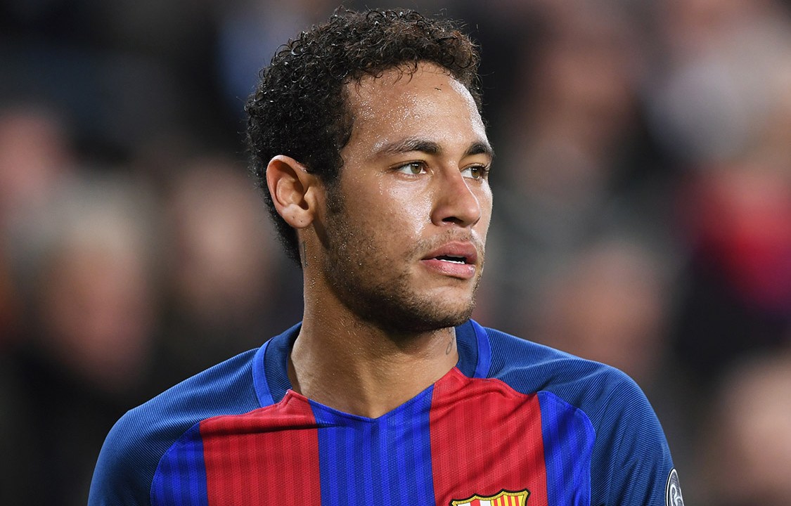 Neymar, durante partida entre Barcelona vs. PSG, válida pela UEFA Champions League