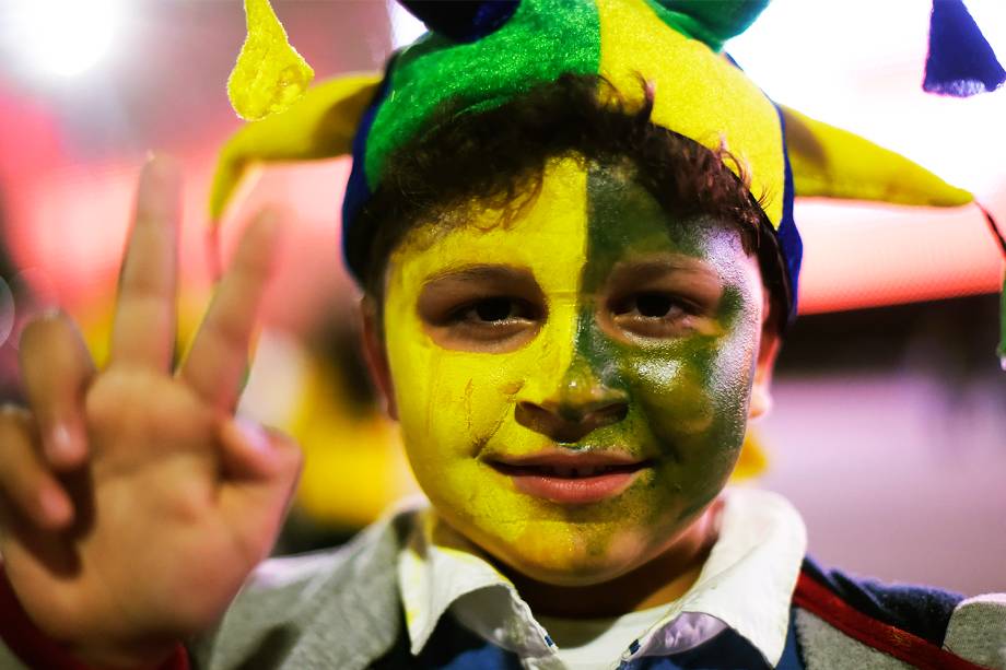 Torcida durante a partida entre Brasil e Paraguai válida pela 14ª rodada das Eliminatórias da Copa do Mundo Rússia 2018, na Arena Itaquera, em São Paulo - 28/03/2017