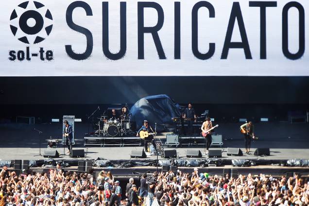 Suricato no palco principal da 6ª edição do Lollapalooza no autódromo de Interlagos Suricato no palco principal da 6ª edição do Lollapalooza no autódromo de Interlagos