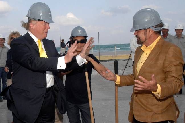 O empresário cubano-americano Jorge Pérez e Donald Trump
