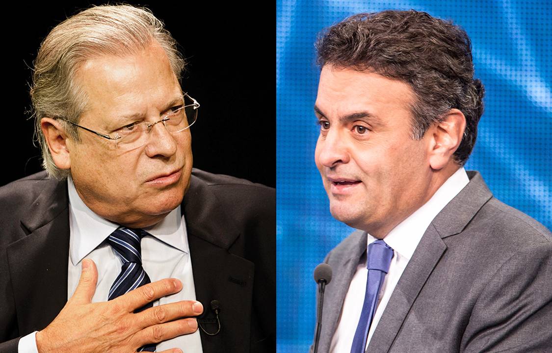 José Dirceu e Aécio Neves