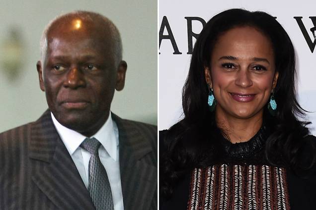 José Eduardo dos Santos, presidente de Angola, e a filha Isabel dos Santos