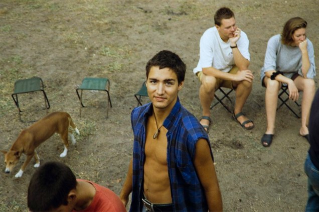 Justin Trudeau durante viagem à África em 1994