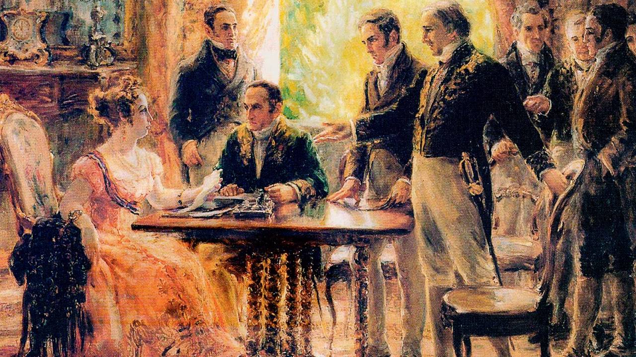 INDEPENDÊNCIA - Leopoldina no Conselho de Estado, em tela de Georgina de Albuquerque: uma causa brasileira