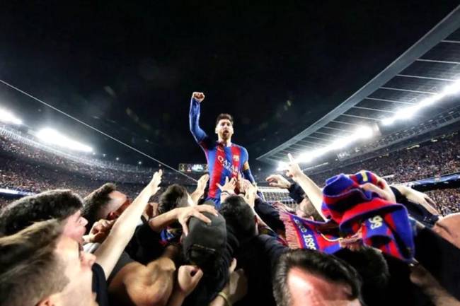 Lionel Messi celebra virada sobre o PSG