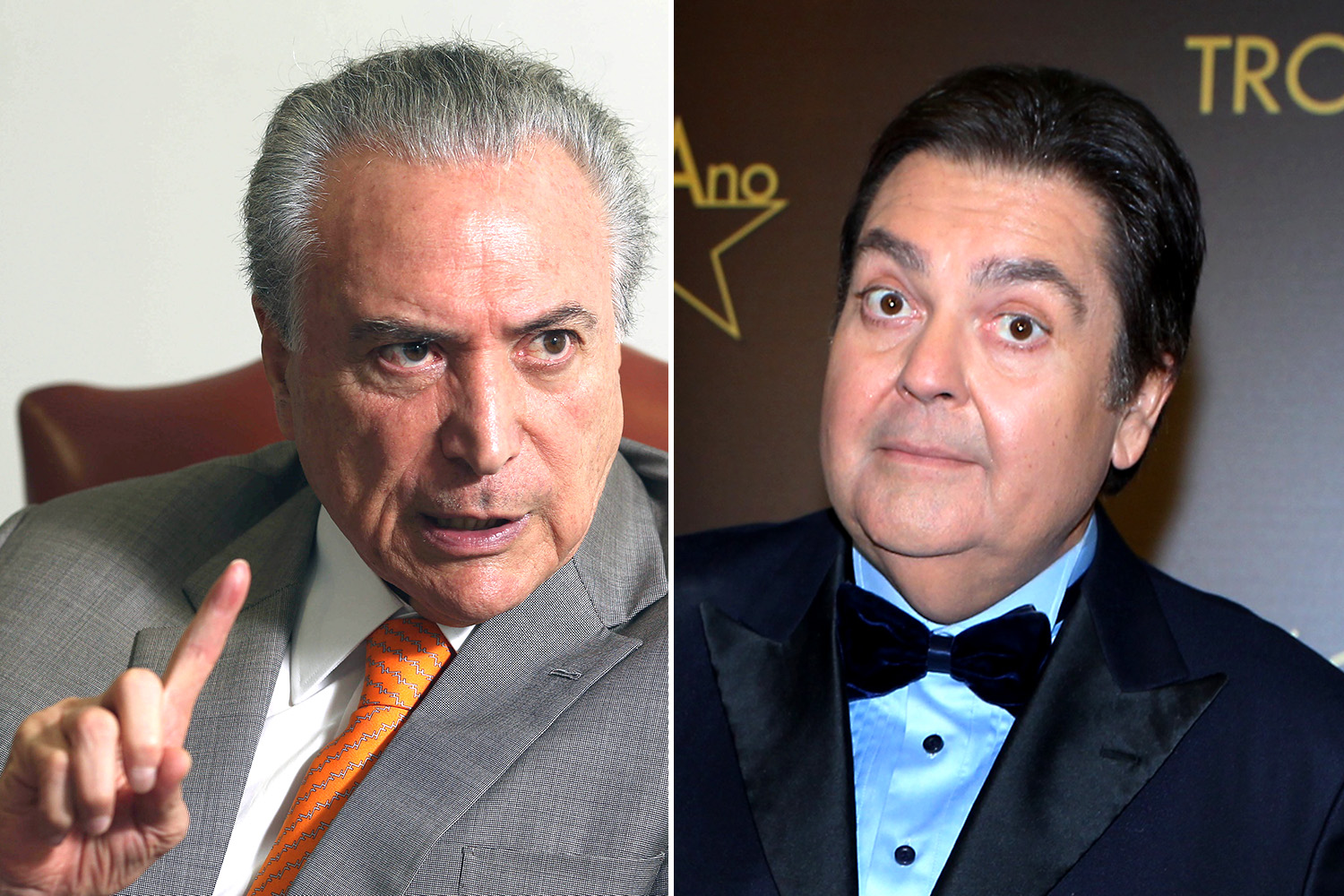 Michel Temer e Fausto Silva, Faustão - Montagem