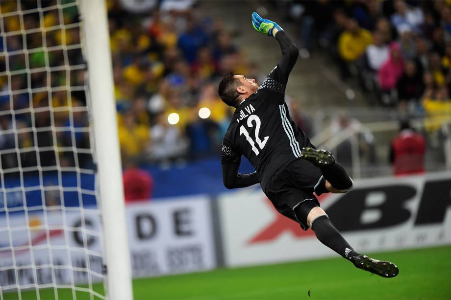 O Goleiro da seleção do Paraguai, Antony Silva - 28/03/2017