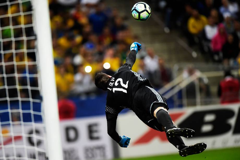 O Goleiro da seleção do Paraguai, Antony Silva - 28/03/2017