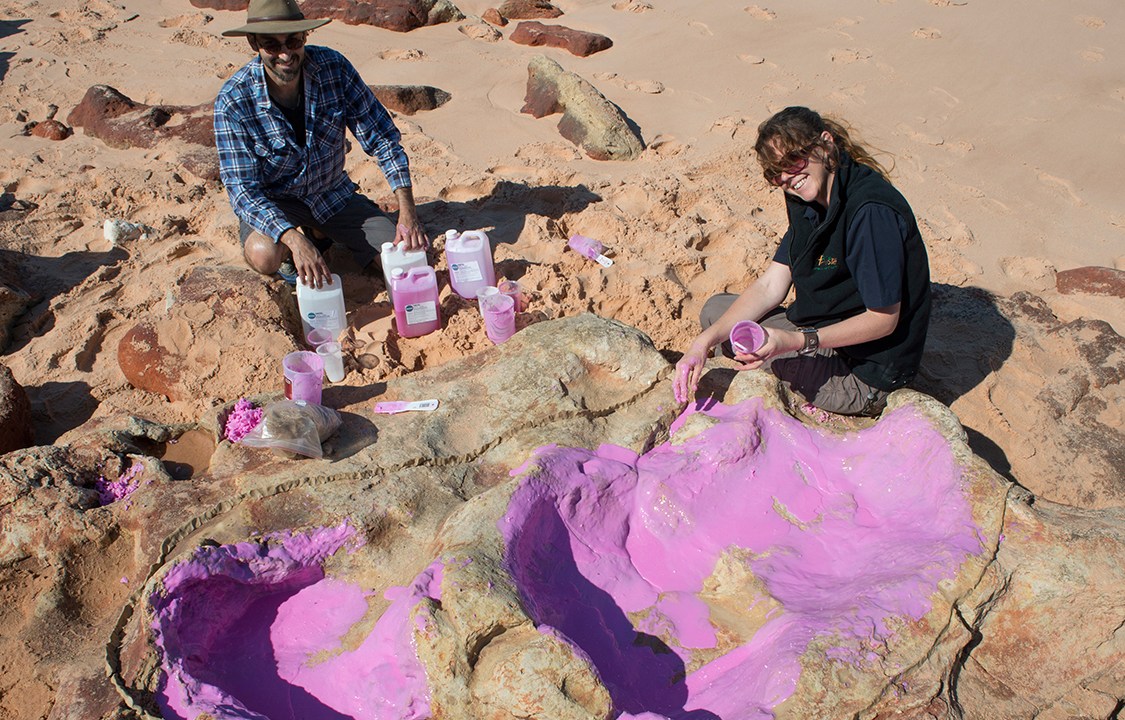 Pesquisadores descobrem pegada de dinossauro na Austrália