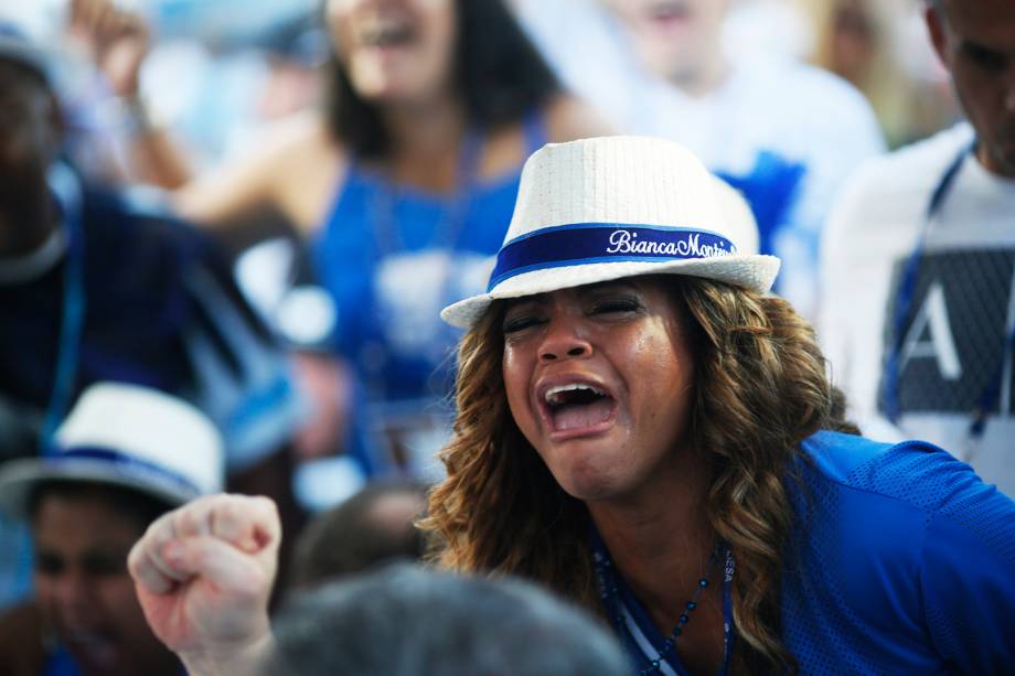 A rainha de bateria da Portela, Bianca Monteiro, durante apuração dos desfiles das escolas de samba do Grupo Especial, no Sambódromo da Marquês de Sapucaí - 01/03/2017