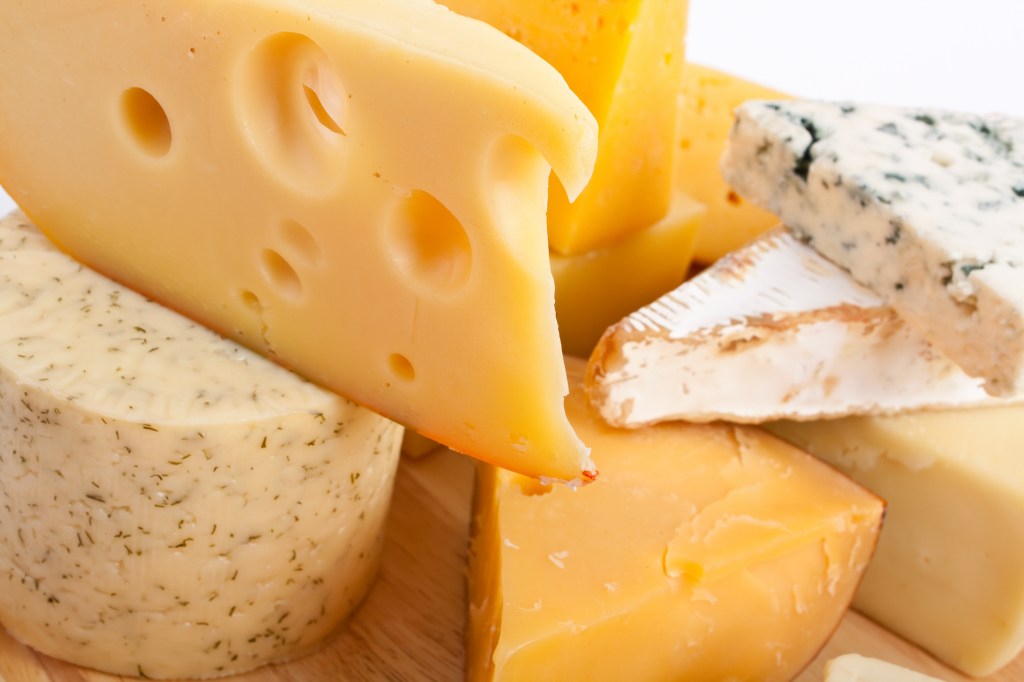 Vários tipos de queijo