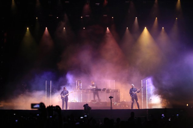 O show banda britânica The xx na primeira noite do Lollapalooza, no autódromo de Interlagos