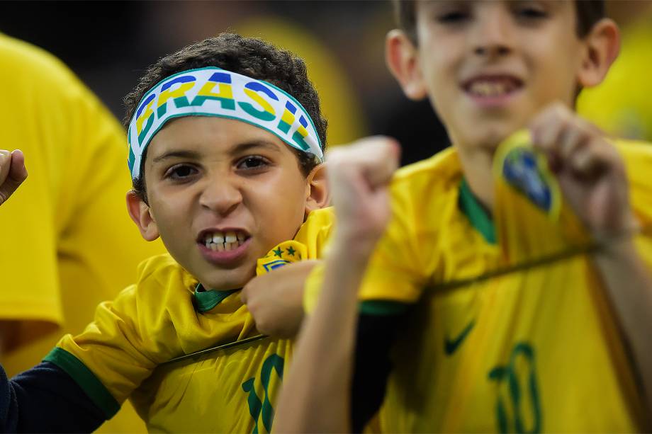 Torcida durante partida entre Brasil e Paraguai válida pela 14ª rodada das Eliminatórias da Copa do Mundo Rússia 2018, na Arena Itaquera, em São Paulo - 28/03/2017