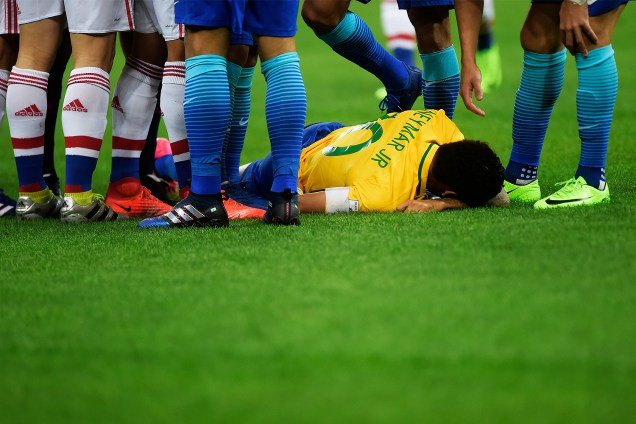 Neymar durante partida entre Brasil e Paraguai válida pela 14ª rodada das Eliminatórias da Copa do Mundo Rússia 2018, na Arena Itaquera, em São Paulo - 28/03/2017