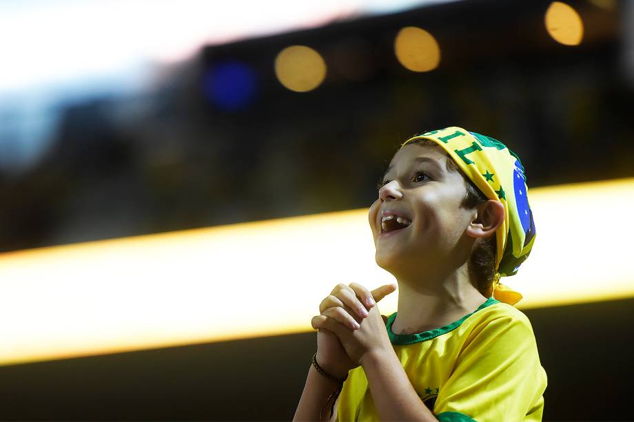 Torcida durante partida entre Brasil e Paraguai válida pela 14ª rodada das Eliminatórias da Copa do Mundo Rússia 2018, na Arena Itaquera, em São Paulo - 28/03/2017