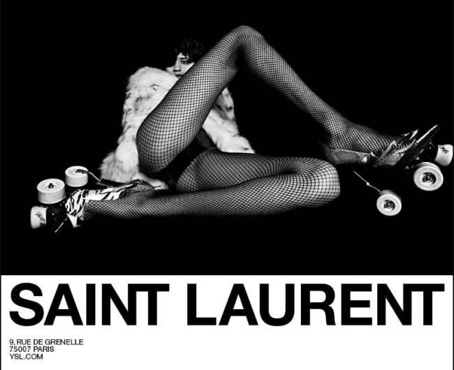 Campanha da Saint Laurent com a modelo pernambucana Fernanda Oliveira