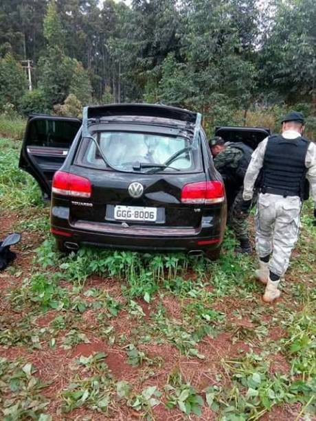 SUV abandonada na fuga do assalto à Prosegur