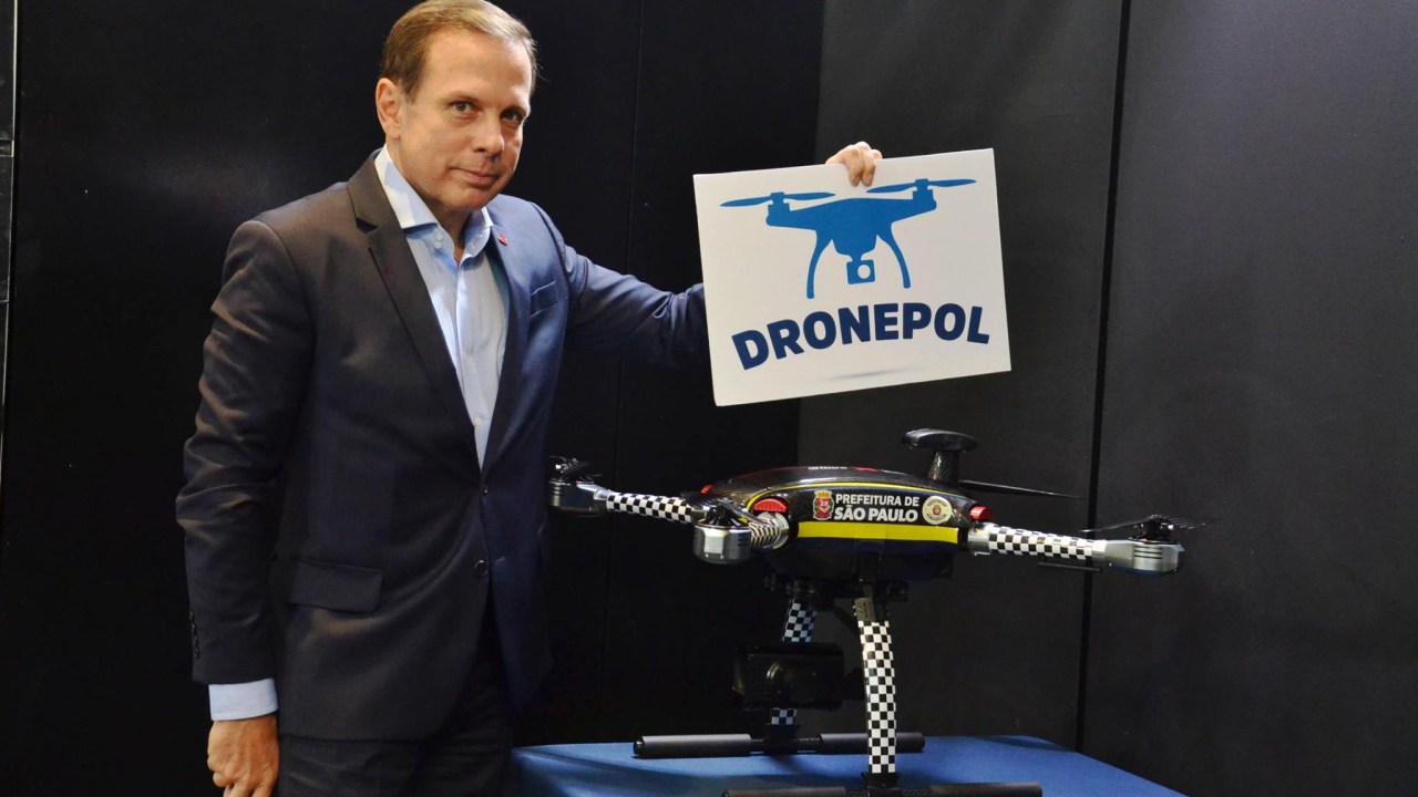 João Doria Júnior anuncia programa Dronepol
