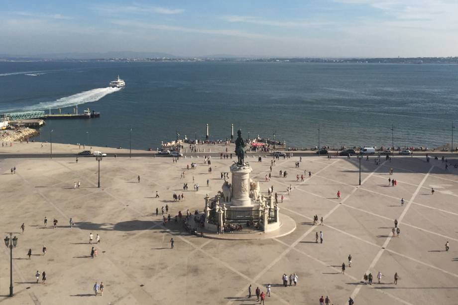 Vista do Arco da Rua Augusta, em Lisboa